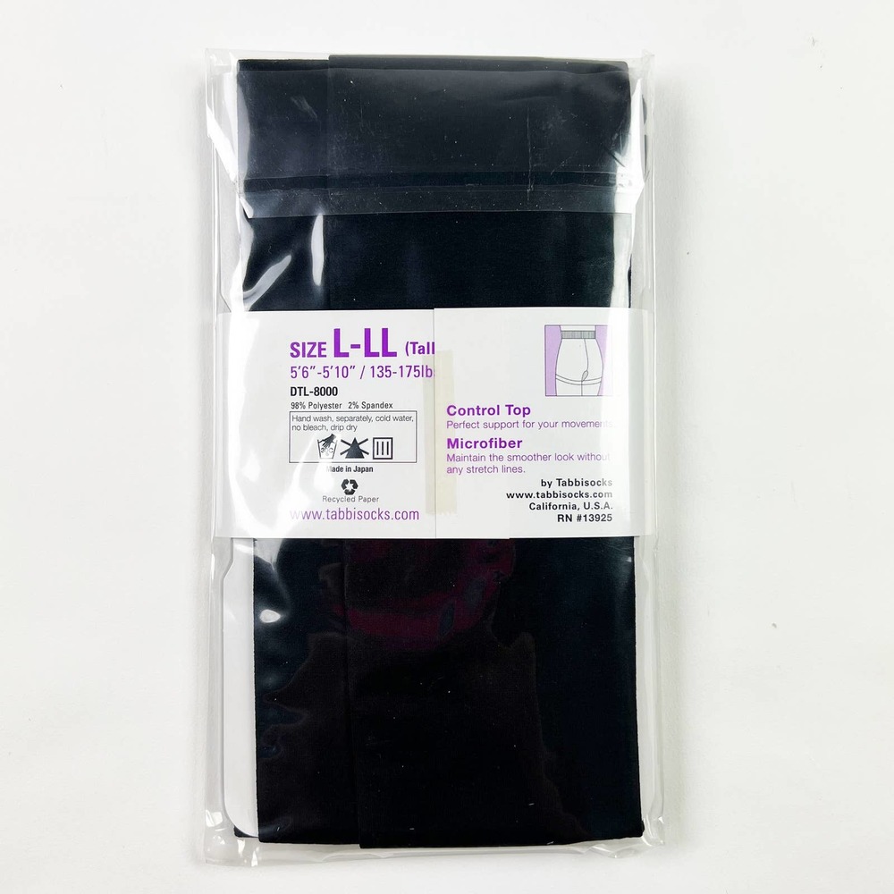 Streets of Harajuku opaque black tights size Large tall - Picture 4 of 4